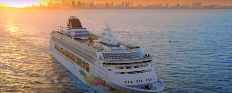 Norwegian Sky Cruise - aerial view